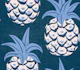 Tropical pineapples - blue