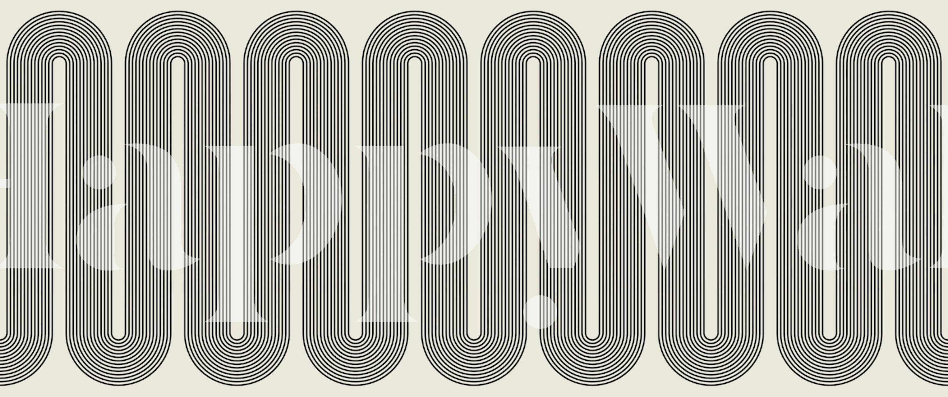 Tapeta Lines and circles w pokoju