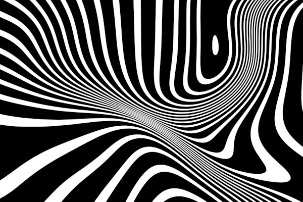 Retro Black And White Op- Art