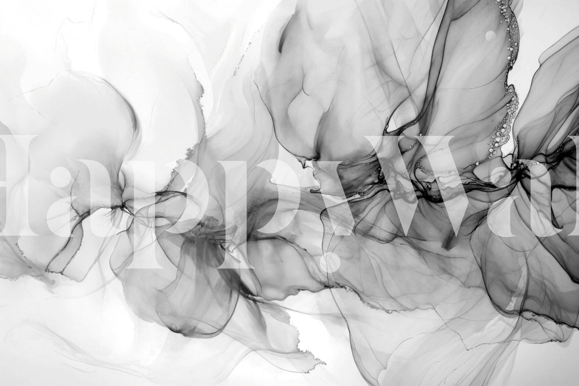 Fotomural de pared Tinta gris abstracta en cámara lenta flotando en el agua