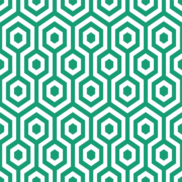 Grass green hexagon pattern