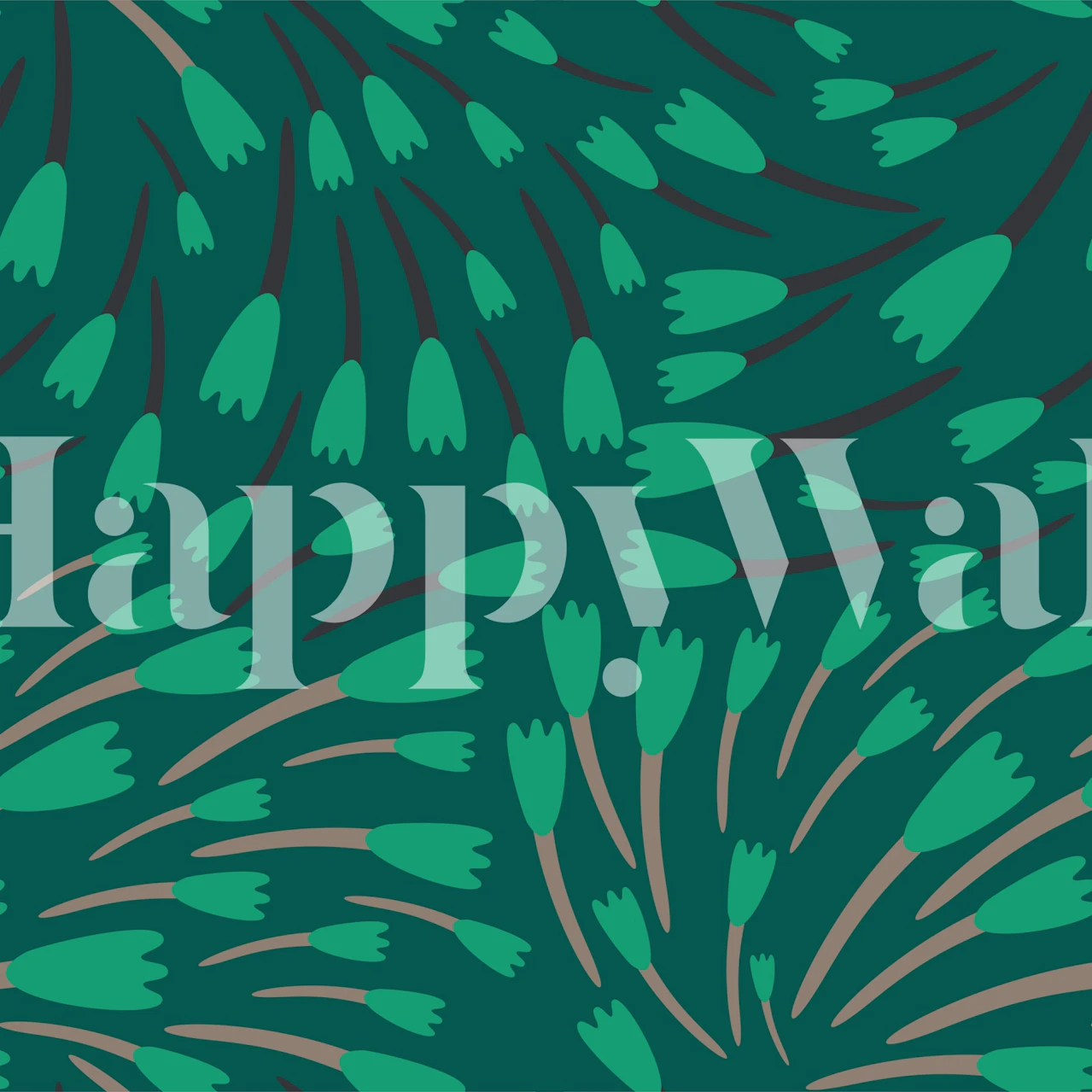 Jungle green jade tulips w pokoju