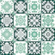 Spanish tile in jungle and emerald