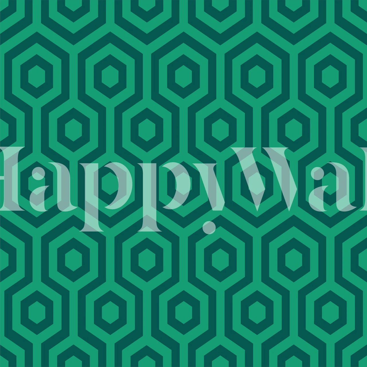 Diamond pattern design in green wallpaper