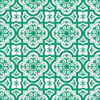 Jade green white turkish tile pattern tapet
