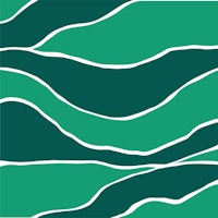 Abstract patterns in green tapete