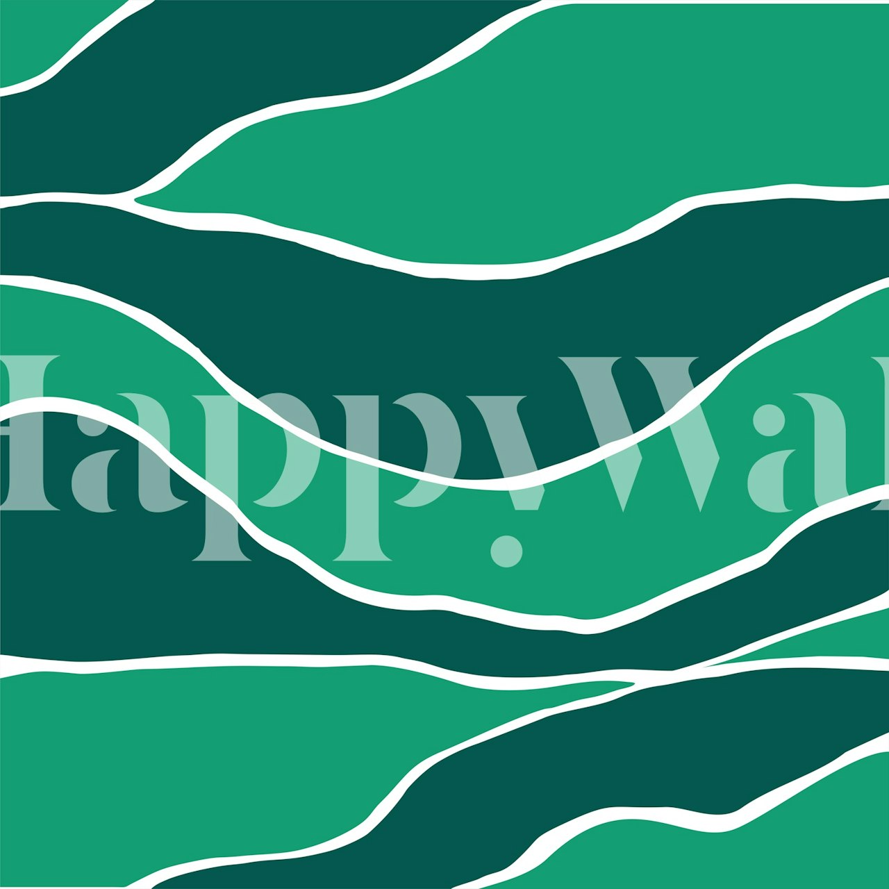 Abstract patterns in green papel pintado en una habitación