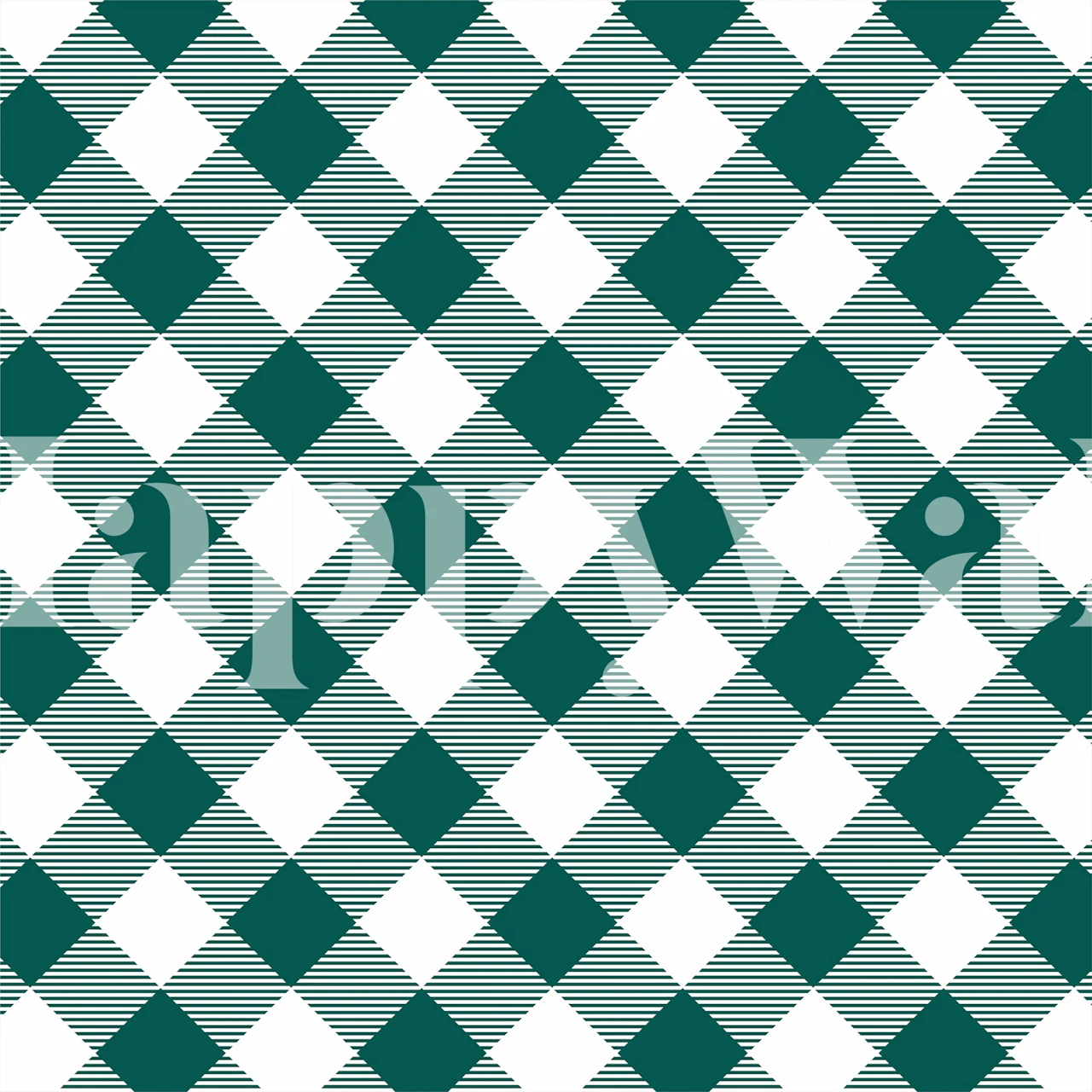 Plaid trending pattern in green color vist i et rom