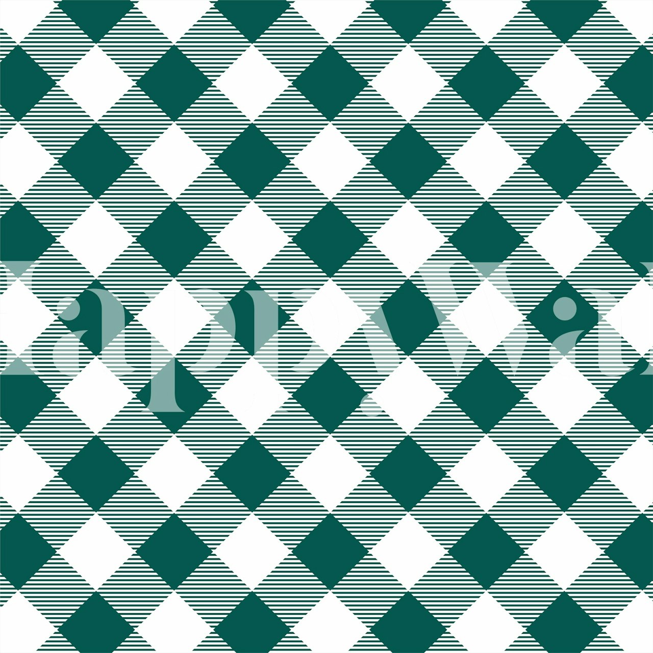 Plaid trending pattern in green color vist i et rom