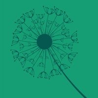 Dandelion pattern design in green ταπετσαρία