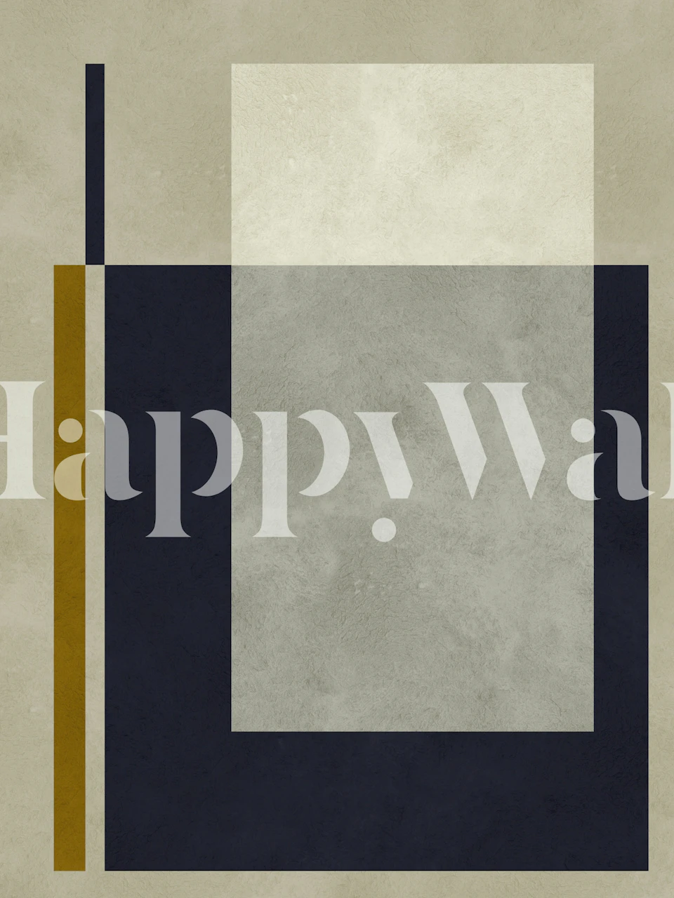 Modern geometric wallpaper in a room