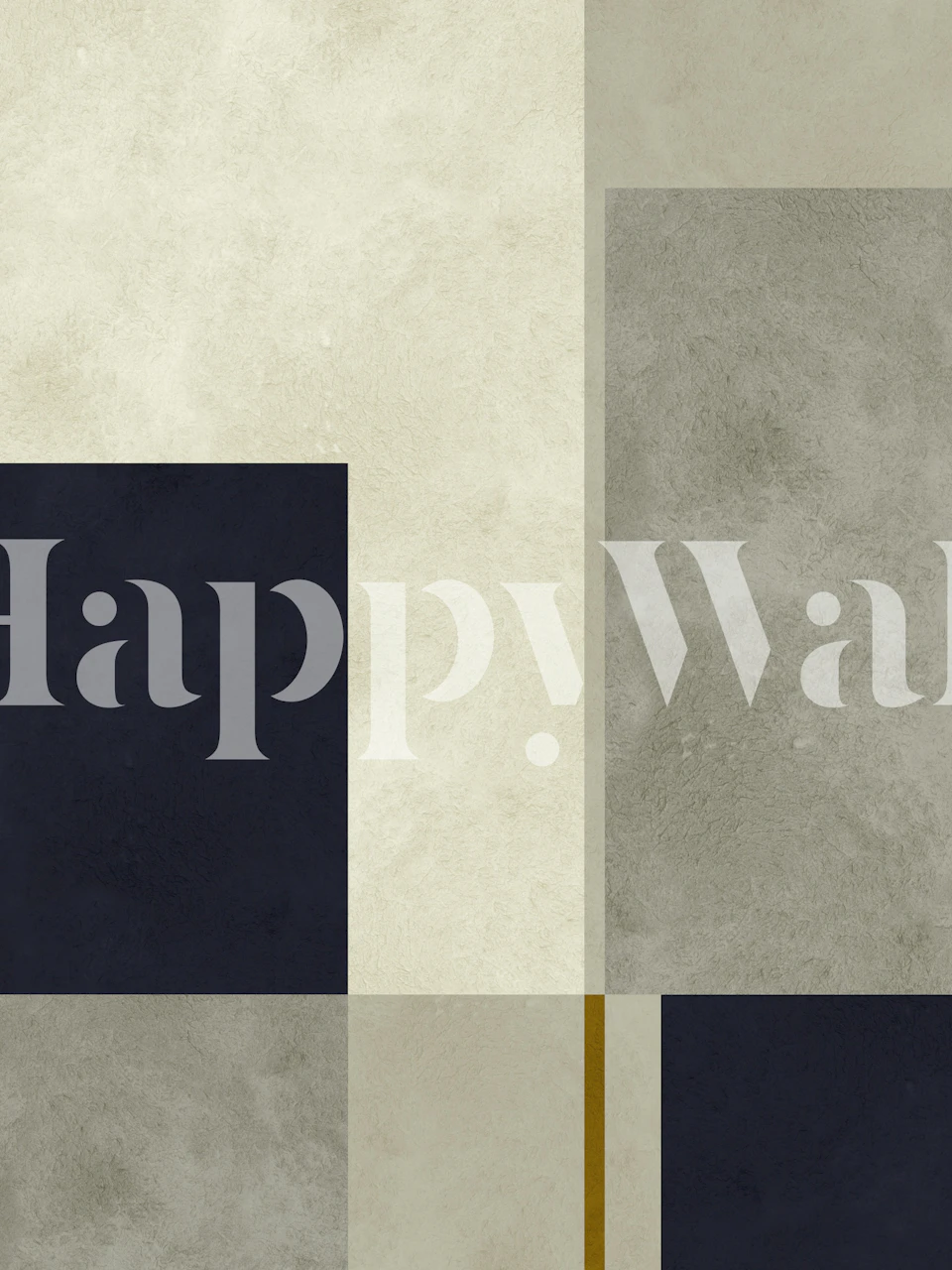 Geometric shapes in black, grey, and beige wallpaper