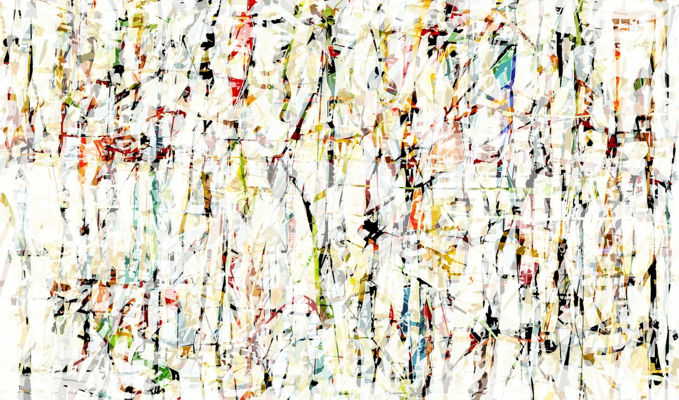 Colorful brush strokes on a white background wallpaper