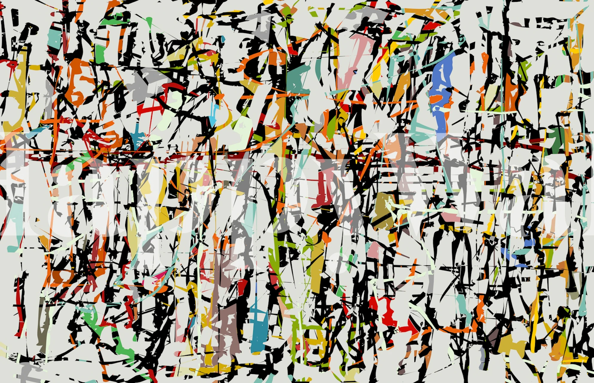 Carta da parati Pollock Wink 63 in una stanza