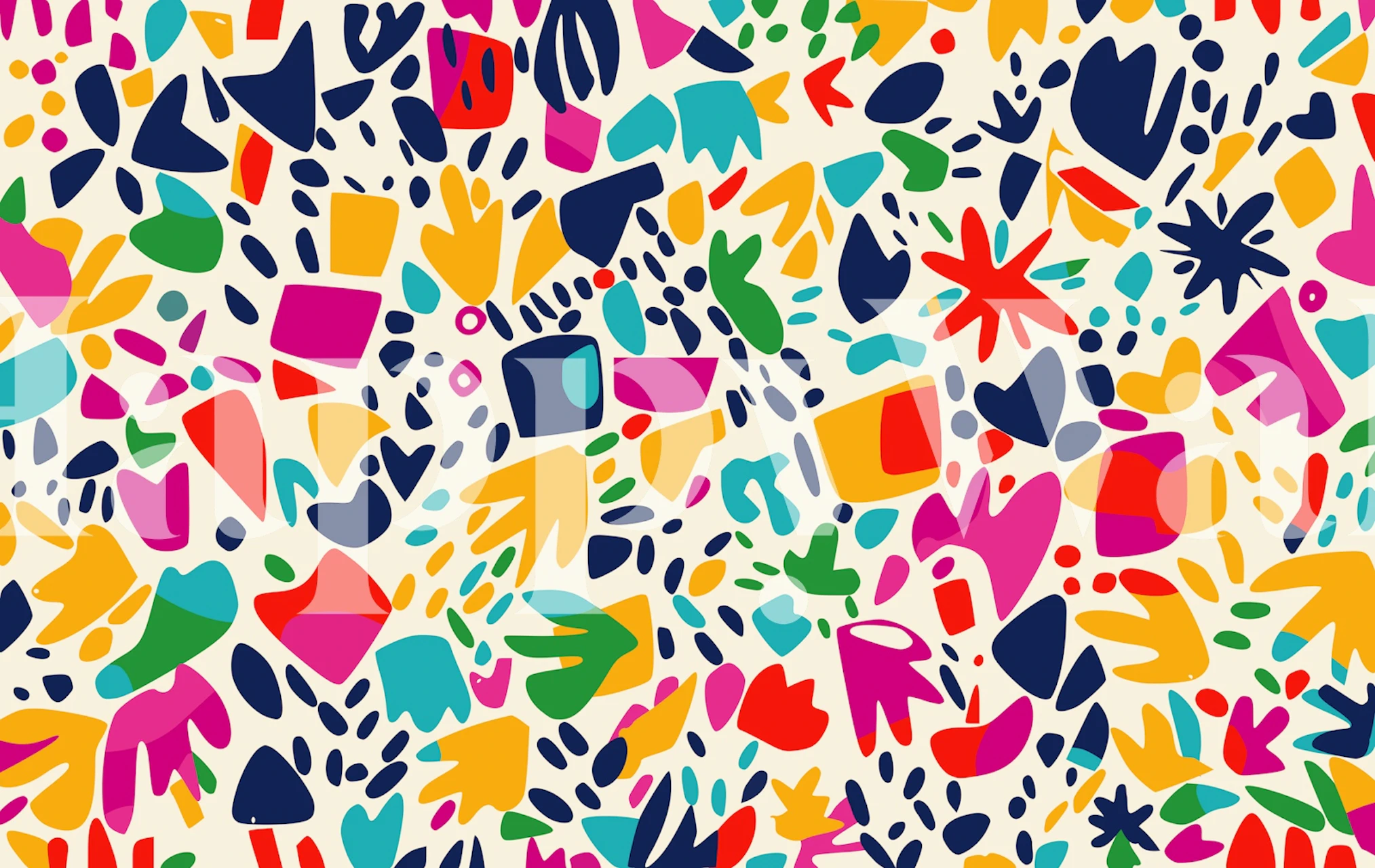 Matisse Pattern wallpaper in a room