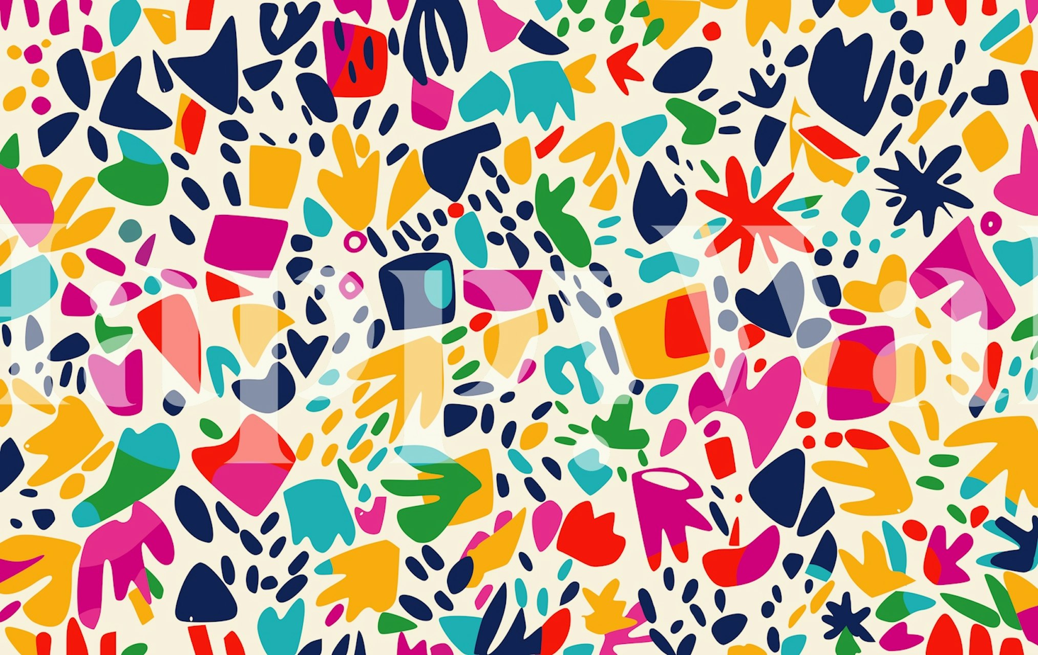 Matisse Pattern wallpaper in a room