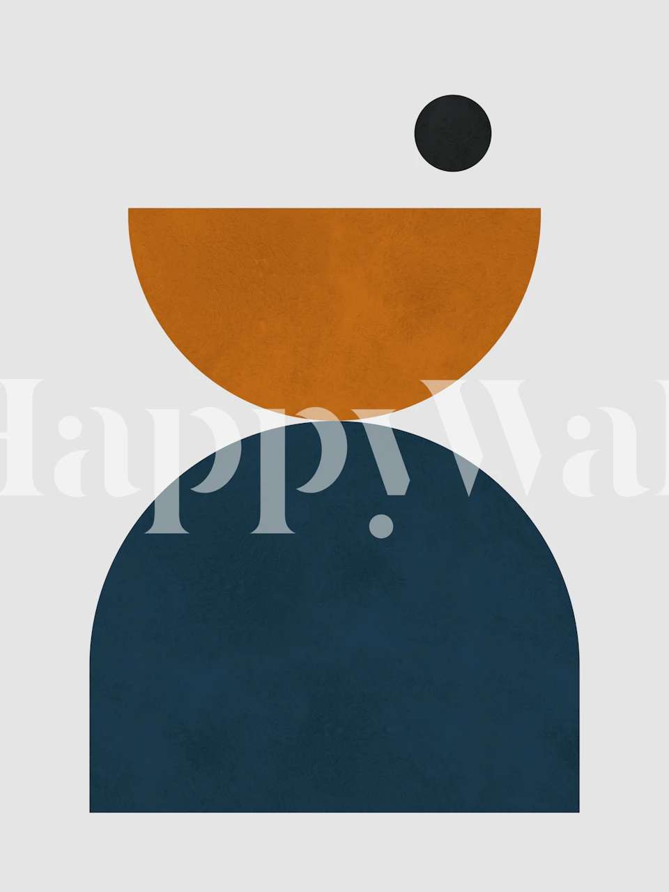 Abstract geometric shapes in orange and blue wallpaper