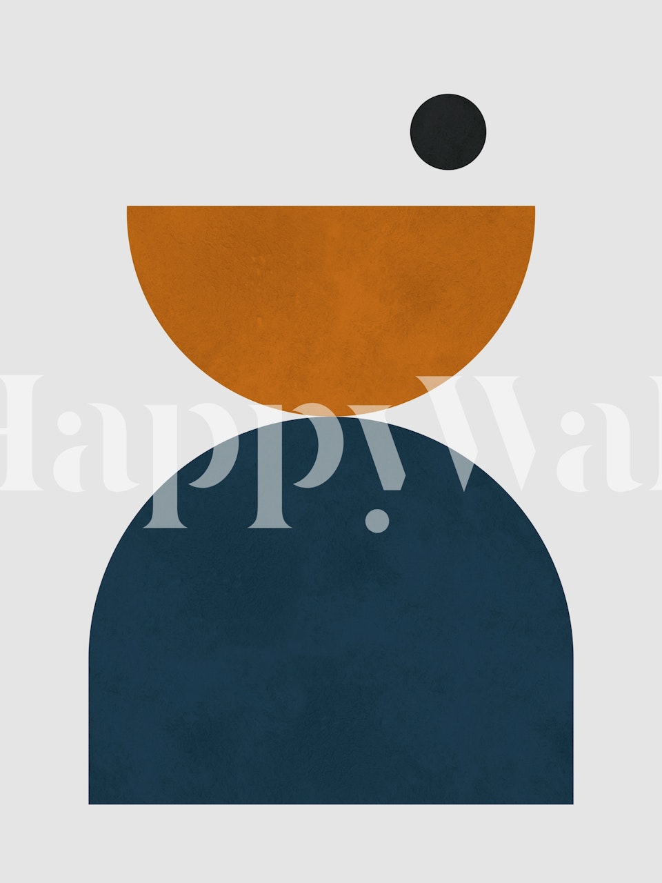 Abstract geometric shapes in orange and blue wallpaper