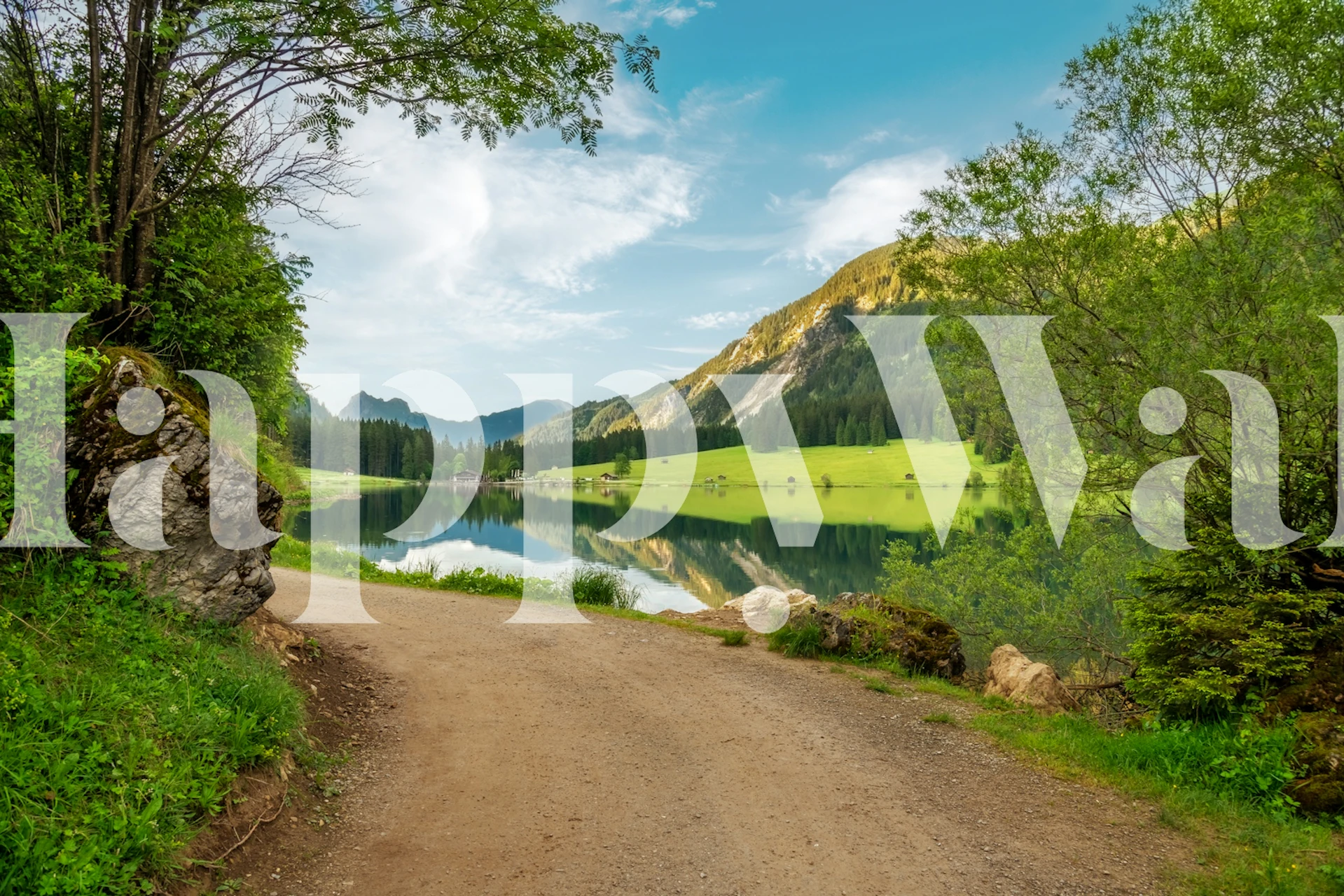 Austria Mountain wallpaper in a serene room