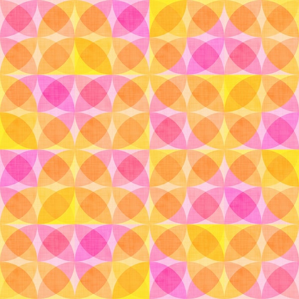 Party Geometric Shapes Pink Orange and Yellow