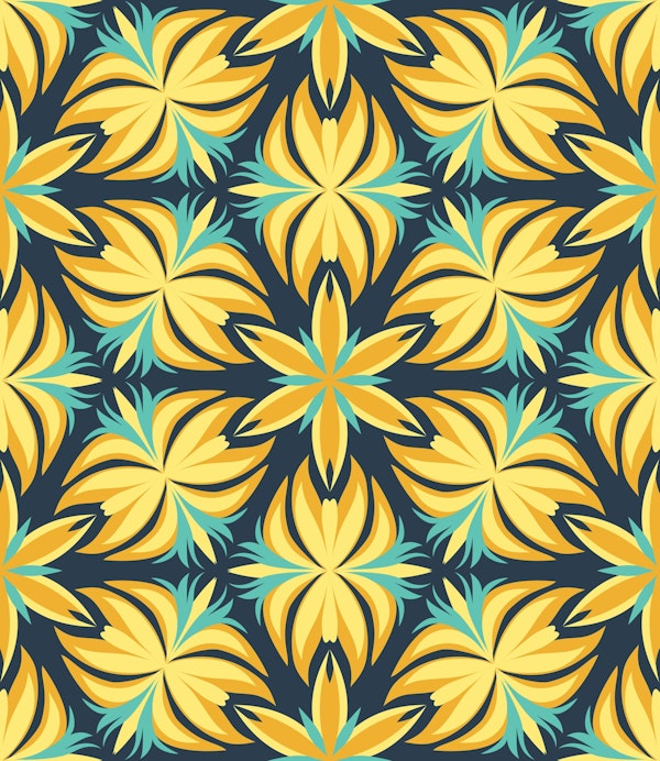 Yellow and blue kaleidoscope