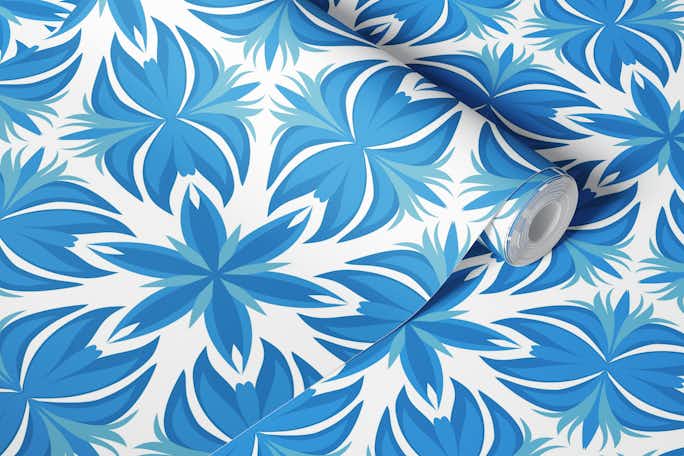 Blue kaleidoscope 2wallpaper roll