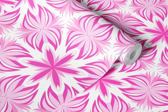 Magenta and pink kaleidoscope 2wallpaper roll
