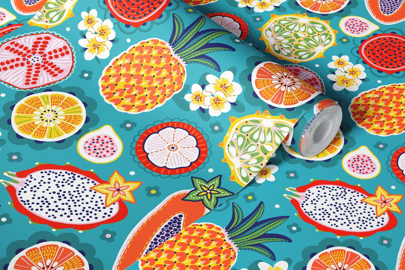 Tropical Fruits - Beach Bar / Medium wallpaper roll