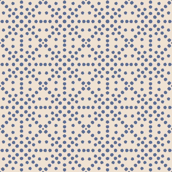Dots Grid Ocean Nautical Coastal Ivory