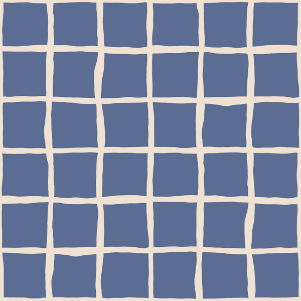 Checkers Grid Ocean Nautical Coastal Blue