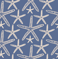 Starfish Ocean Nautical Coastal Serenity Blue wallpaper