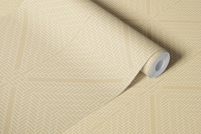 Rattan Tiles Beigewallpaper roll