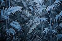 Mystic Jungle Tropical Escape Midnight Blue tapet