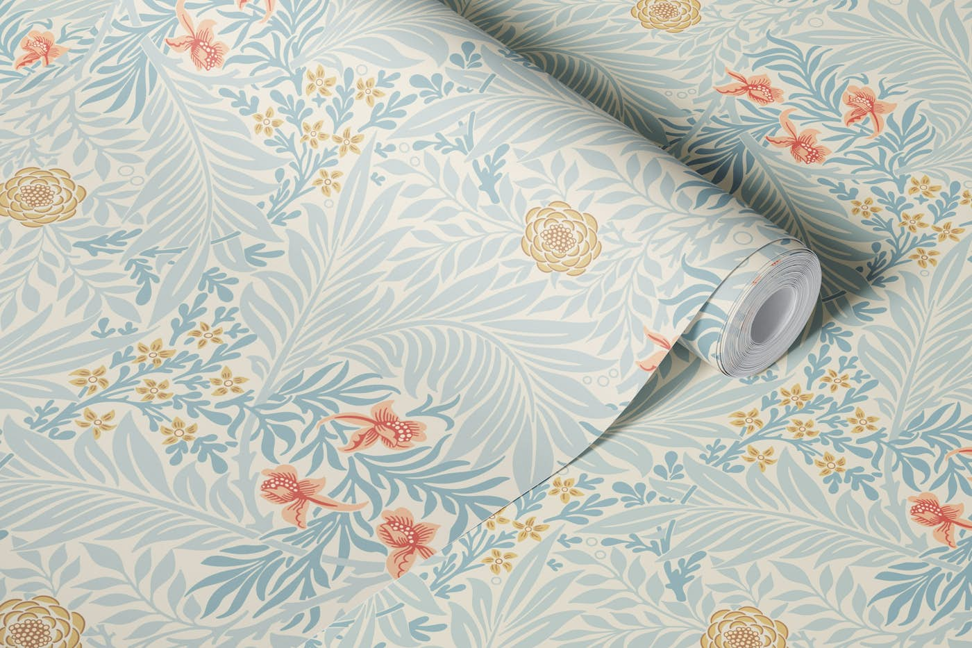 Victorian Larkspur pattern 2 wallpaper roll