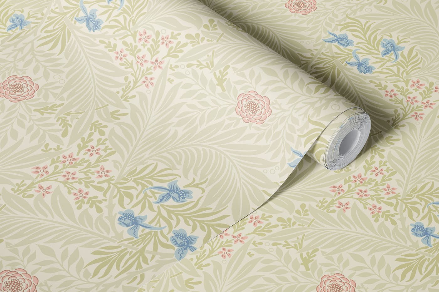 Victorian Larkspur pattern 3 wallpaper roll