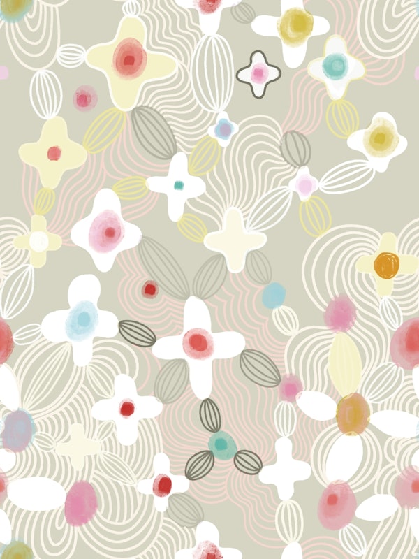 spring fine line doodles light