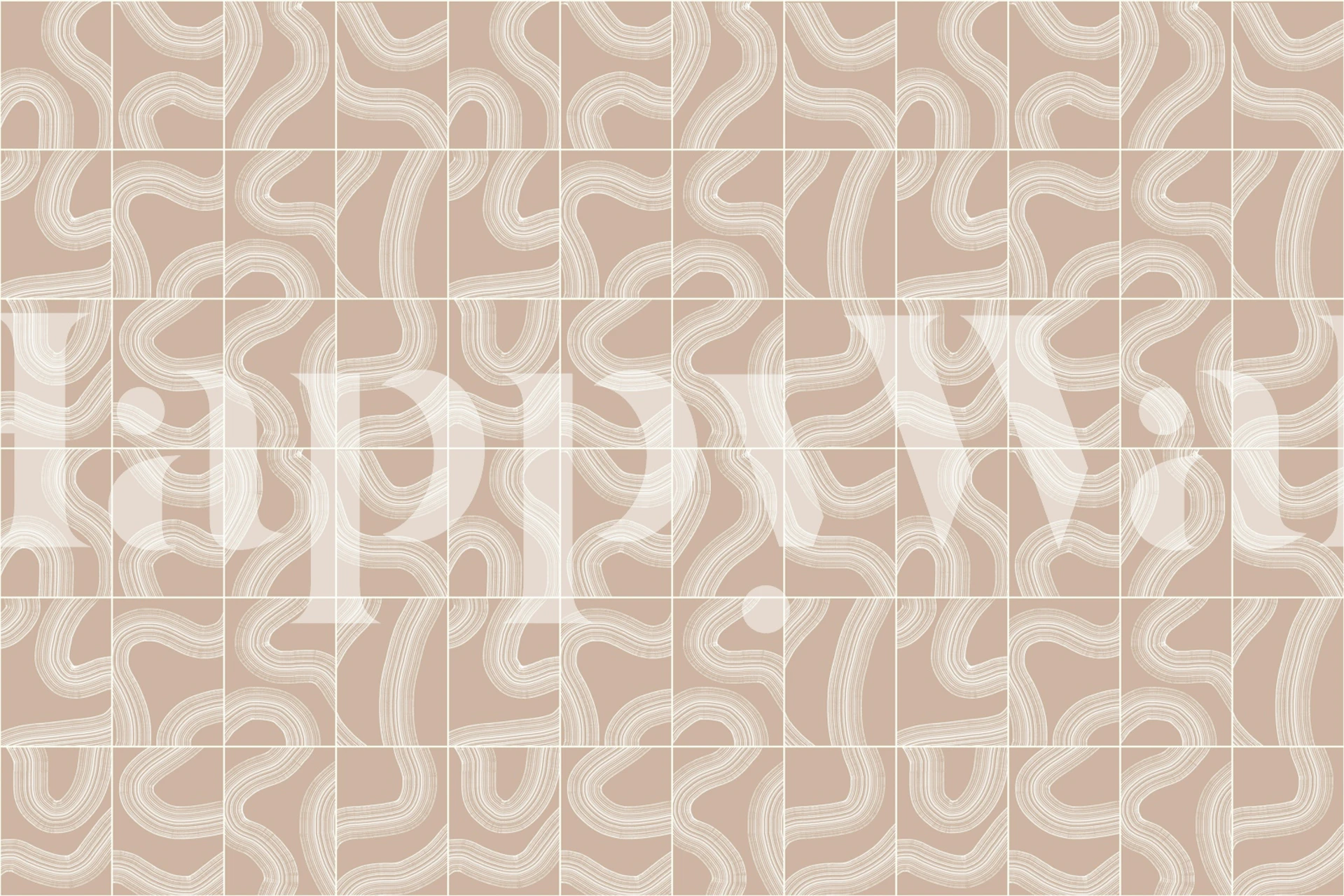 Tapeta Zen Garden Tiles Sand w pokoju