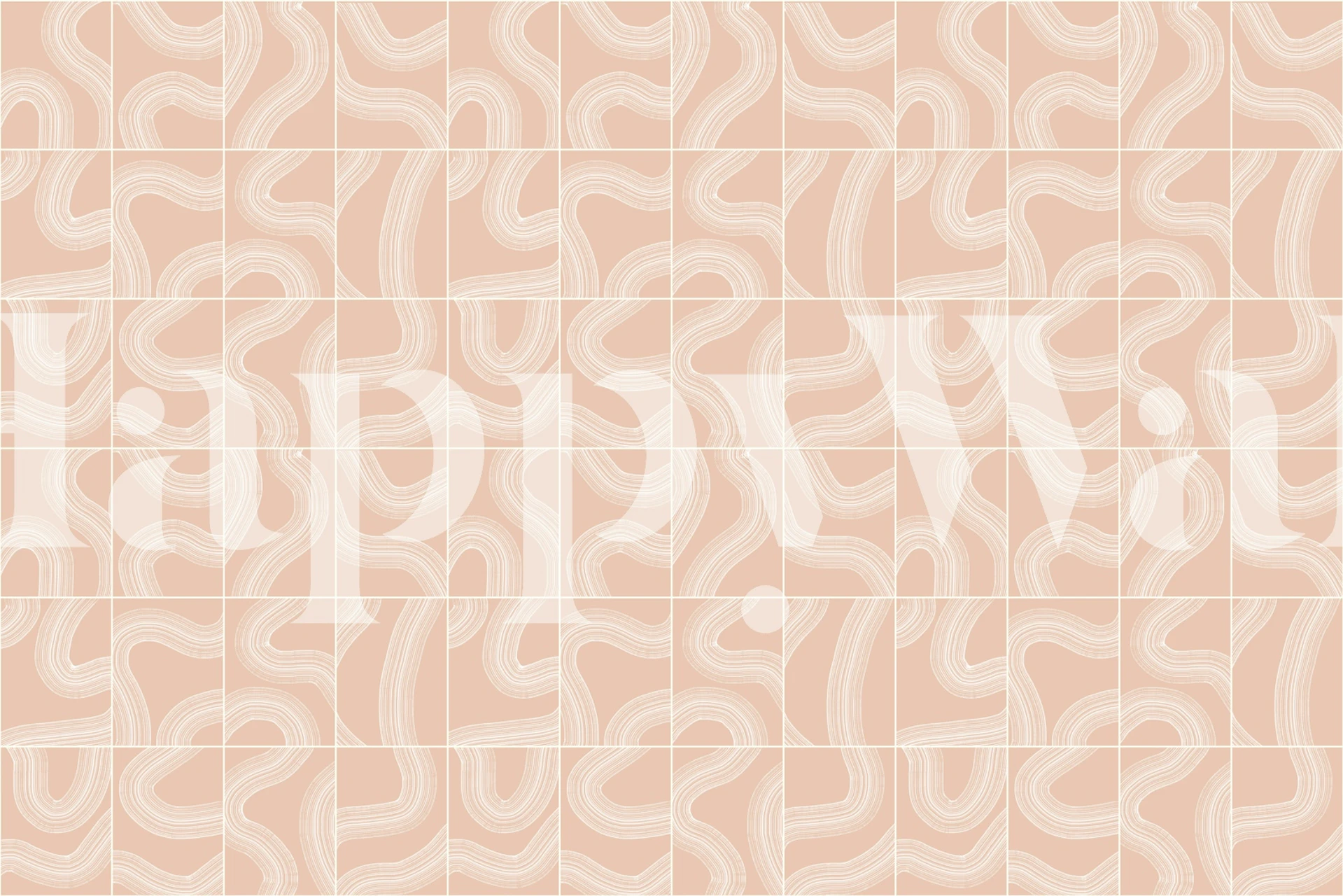 Zen Garden Tiles Pale wallpaper in a room