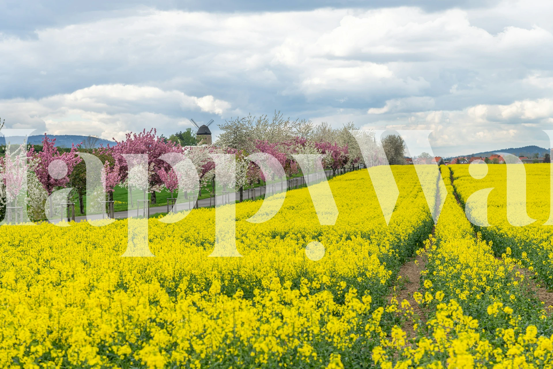 Carta da parati Springtime Landscape in una stanza