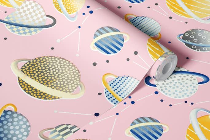 celestial view of planets and constellationswallpaper roll