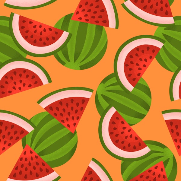 Watermelon on Orange