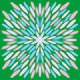 Petal Burst - green and blue