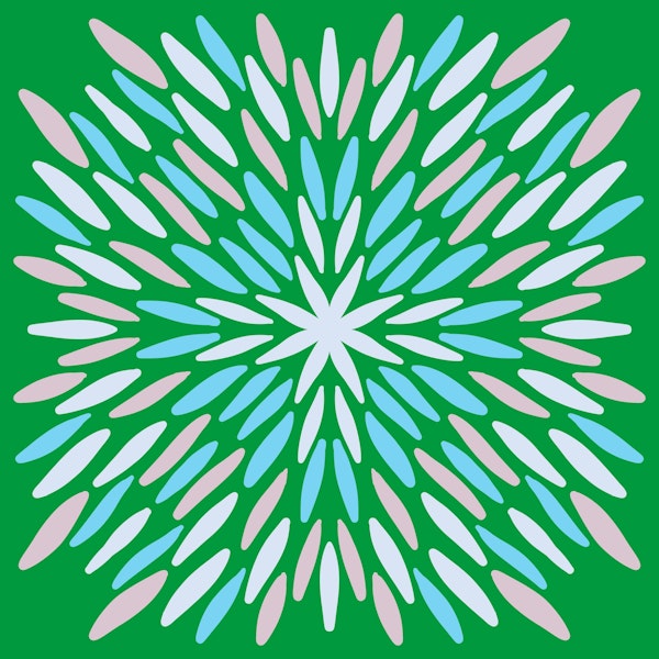Petal Burst - green and blue