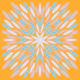 Petal Burst - orange and blue