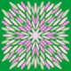Petal Burst - green and pink