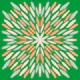 Petal Burst - green and peach