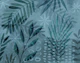 Palm Leaf Collage Mix Turquoise Teal