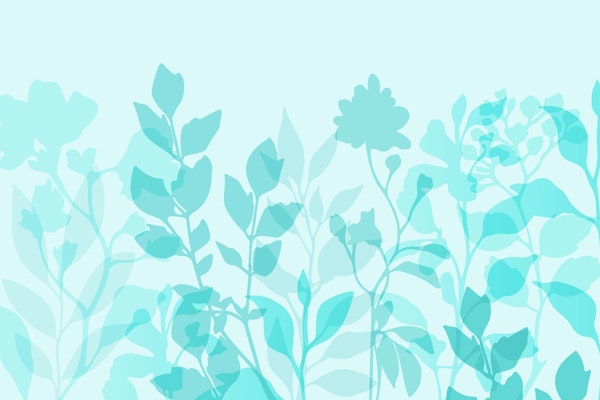 Layered Leaves Spring Vibes Turquoise