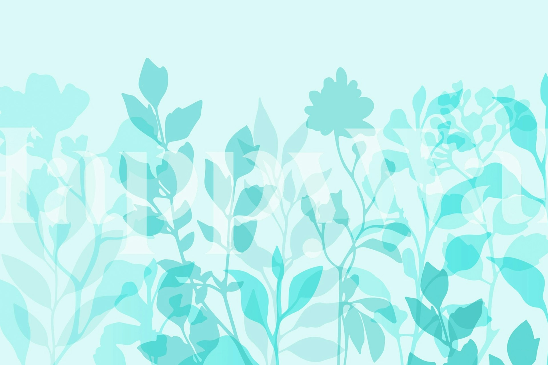 Σχέδιο ταπετσαρίας Layered Leaves σε ένα δωμάτιο