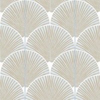 Japandi palms serene neutral (small scale) tapete